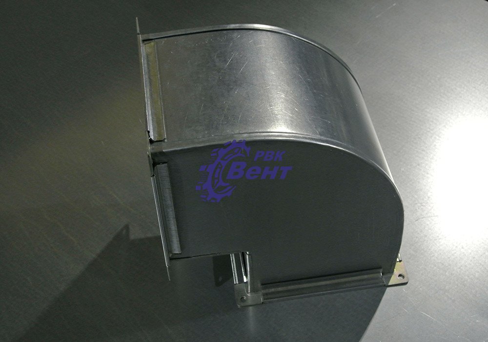Отвод прямоугольного вентиляционного воздуховода с прямой шейкой