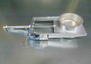 Шиберная заслонка с пневматическим цилиндром используется для автоматизации современных аспирационных систем